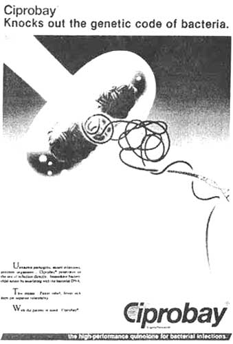 Реклама Ципробея (ципрофлоксацина) в TIMS, Thailand, 1988 г.
