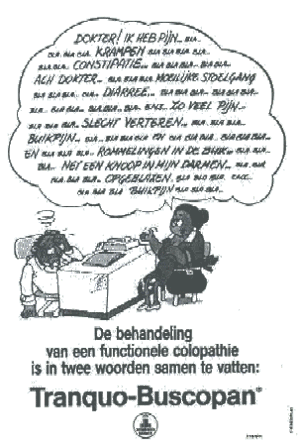 Реклама Boehringer Ingeiheim препарата транко-бускопан, Arfsenkrant, Бельгия, сентябрь 1992 г.